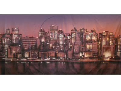 Manhattan Skyline Backdrop Night Props, Prop Hire