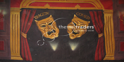 Theatre Comedy and Tragedy Backdrop Props, Prop Hire