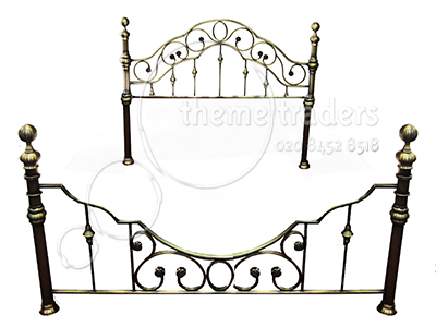 Brass Headboard and Footboard Props, Prop Hire