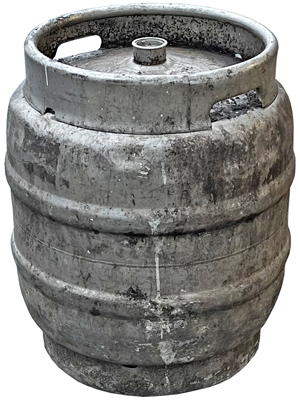 Large Weathered Beer Keg Props, Prop Hire