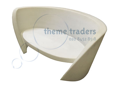 Plastic curved bench Props, Prop Hire