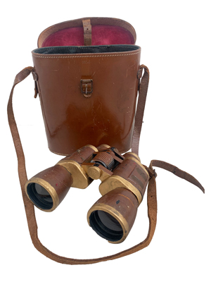 Retro Brass Look Binoculars Props, Prop Hire