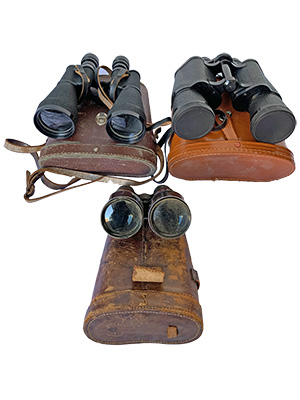 Binoculars in Brown Cases Props, Prop Hire