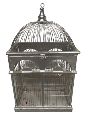 Large Silver Birdcage Props, Prop Hire