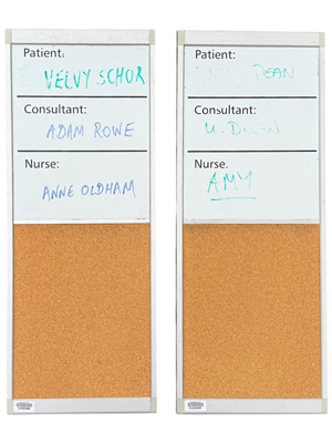 Hospital Patient Boards Props, Prop Hire