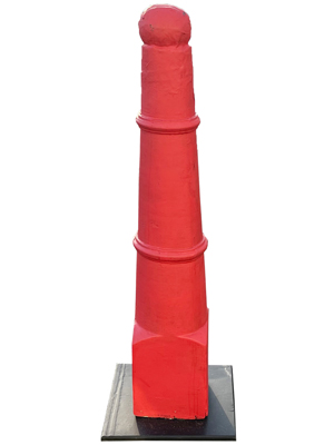 1.3 Metre Red Bollards Props, Prop Hire