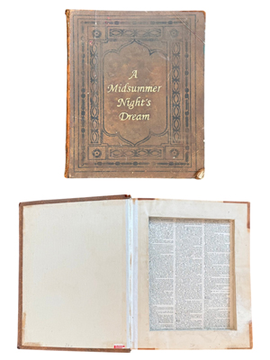 Large Hollowed Out Midsummer Dream Vintage Book Props, Prop Hire