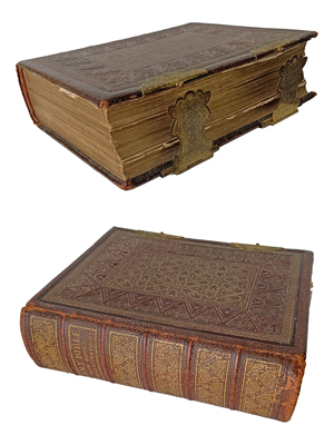 Leather Embossed Gilded Bible Book Props, Prop Hire