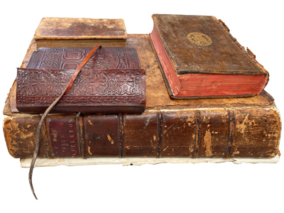 Antique Leather Books Props, Prop Hire