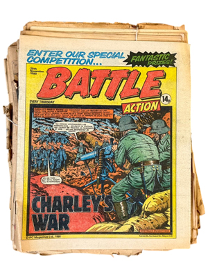 Battle Magazines 80's Props, Prop Hire