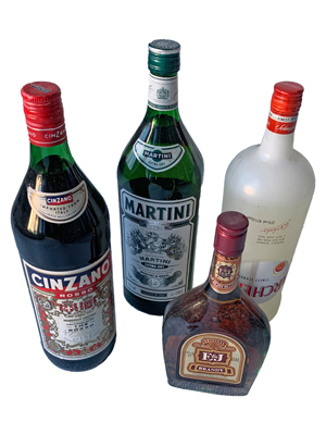 Spirits Bottles Props, Prop Hire