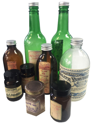 Assorted Medical Bottles Props, Prop Hire