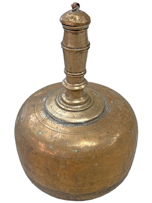 Antique Brass Engraved Storage Bottle Decanter Props, Prop Hire