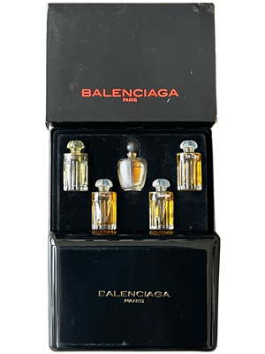 Retro Balenciaga Perfume Samplers In Original Plastic Box Props, Prop Hire