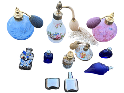 Perfume Atomisers and Ornate Bottles Props, Prop Hire