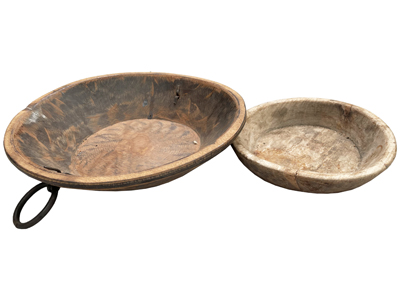 Ancient Wooden Bowls Props, Prop Hire