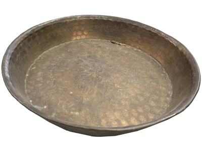 Brass Ancient Engraved Decorative Bowl Props, Prop Hire