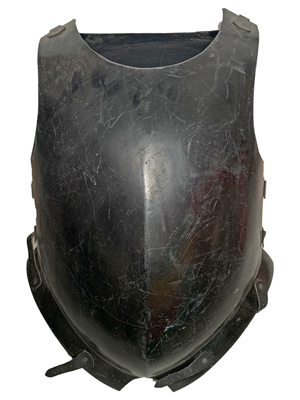 Black Armour Breast Plates Props, Prop Hire