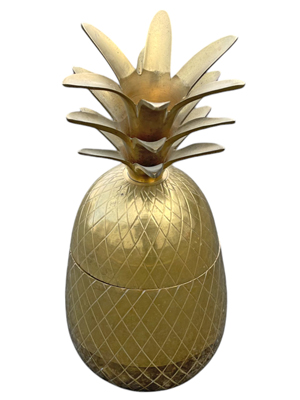 Art Deco Brass Ice Bucket Pineapple Props, Prop Hire