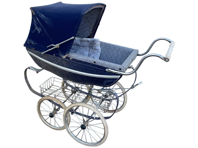 Vintage Weathered Pram Buggy Props, Prop Hire