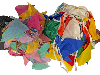 Coloured Bunting Props, Prop Hire