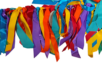 Ribbon Bunting Props, Prop Hire