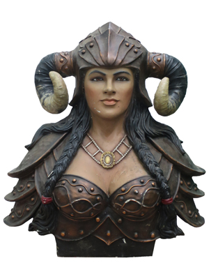 Viking Bust Female Props, Prop Hire