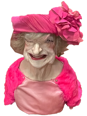 Dame Edna Vintage Mannequin Bust Props, Prop Hire