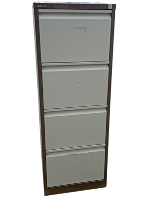 Beige Brown Retro Filing Cabinet 4 Drawer (set available) Props, Prop Hire