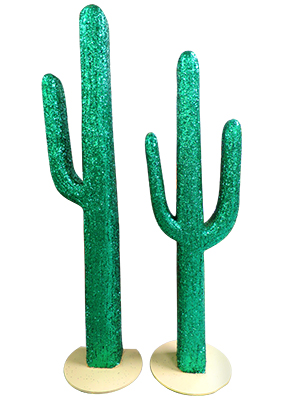 Glittery cactus Props, Prop Hire