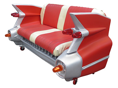 Red Cadillac Sofas Props, Prop Hire