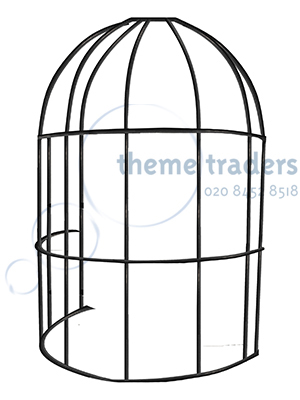 Silver Giant Bird Cage Props, Prop Hire