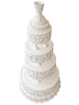 90 Centimetre Wedding Tiered Cake Props, Prop Hire