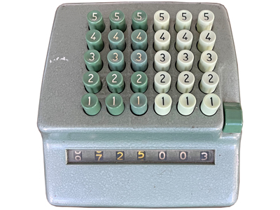 Vintage Curio Comptometer Calculator Adding Machine Props, Prop Hire