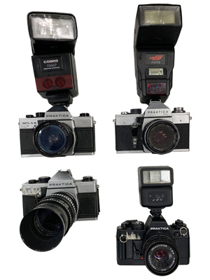 Praktica Vintage Pofessional Cameras Props, Prop Hire