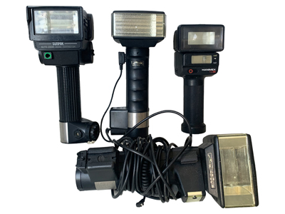 Hand Held Camera Flash Guns Props, Prop Hire