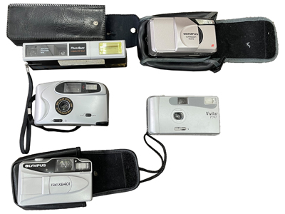 Retro Silver Case Cameras Props, Prop Hire