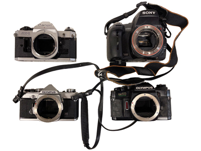 Camera Bodies Olympus Canon Sony Props, Prop Hire