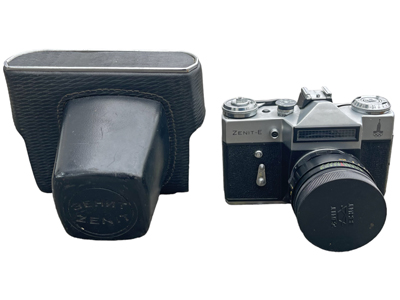 Zenit E Camera in Case Props, Prop Hire