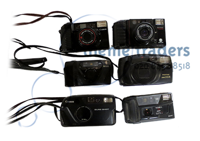 90s cameras assortment Props, Prop Hire