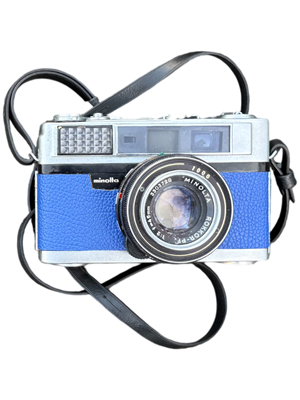 Blue Minolta Camera Props, Prop Hire