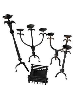 Black Iron Candle Holders Props, Prop Hire