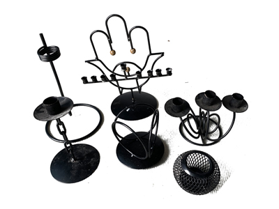 Black Iron Candle Holders Props, Prop Hire