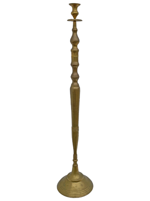 Tall Church Brass Candle Holder Props, Prop Hire