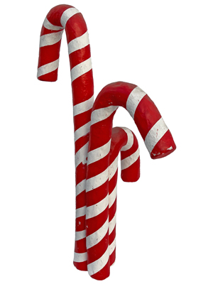 Candy Cane Tall Table Cluster Props, Prop Hire