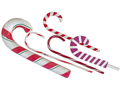 75cms Candy Canes Props, Prop Hire