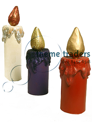 80 Centimetre Christmas Candles Props, Prop Hire