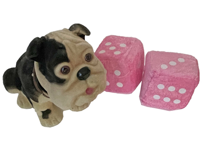 Nodding Dog and Dice Car Mascots Props, Prop Hire