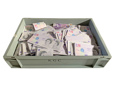 Crate of  20'S Money Notes Props, Prop Hire