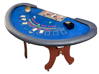 Vintage Professional Blackjack Table Props, Prop Hire